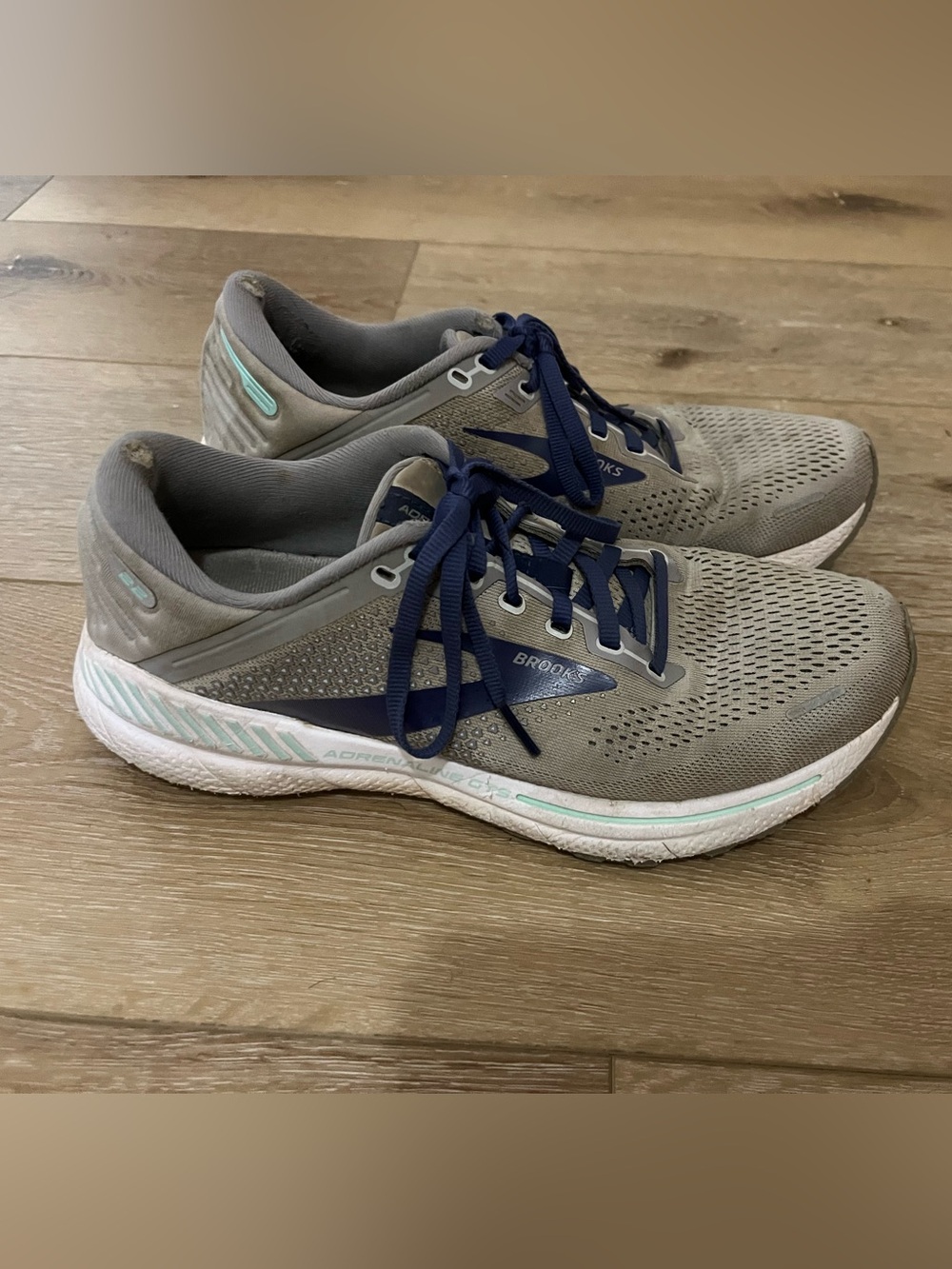 Brooks Women’s Gray and Navy/Dark Purple Running Shoes